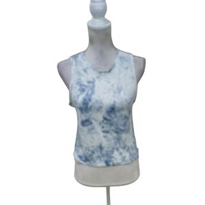 Lululemon Athletica athletic Blue & white Marble tie dye Tank Top size small